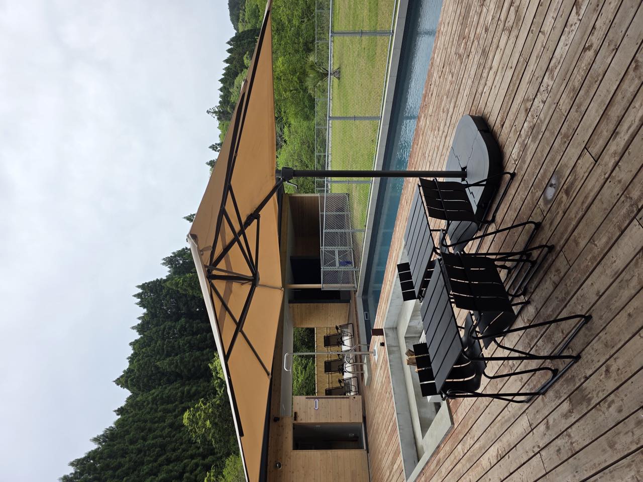 贅沢なBBQエリア